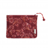 Pochette en blockprint / Osaka grenat
