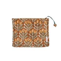 Pochette en blockprint / Mahal bronze