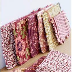 Pochette en blockprint / Jakarta sakura