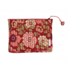 Pochette en blockprint / Bengale bordeaux